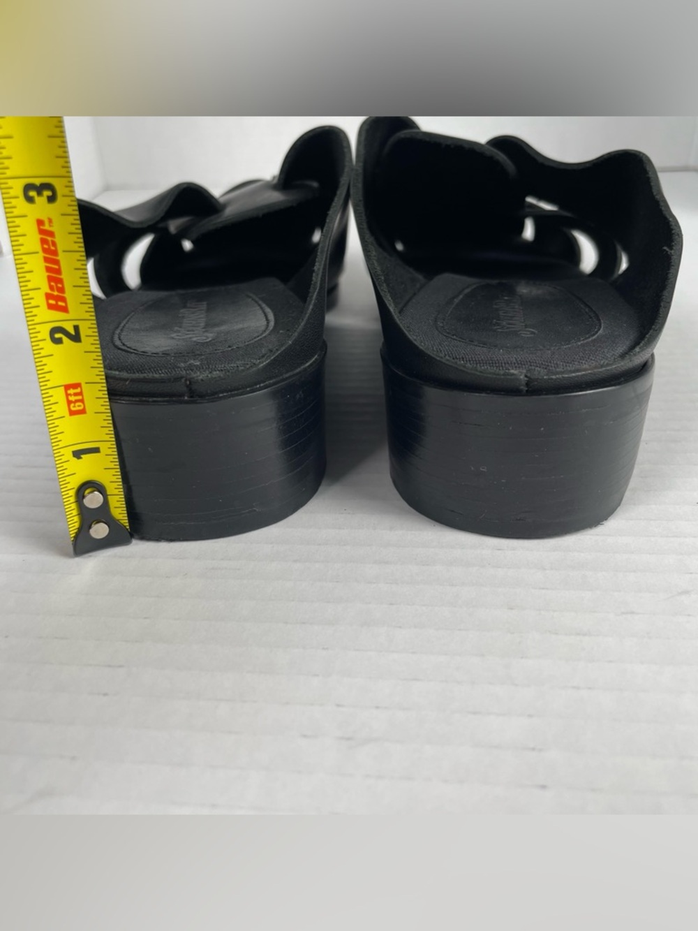 NOT FOR SALE Rare Vintage 90s Fisherman Mules Sandal 10 Black Leather Brazil - Picture 9 of 16